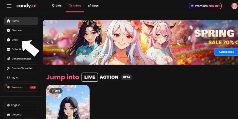 2 - Idite do odjeljka Chat