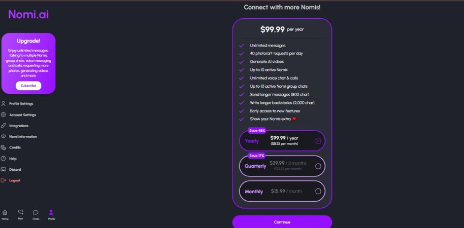 Nomi AI Cijena